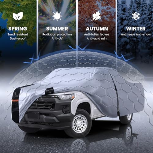 Multi Layer Chevy Colorado Truck Cover (W.Fit Colorado Extended/Crew/Regular Cab SB / White Truck Cover)
