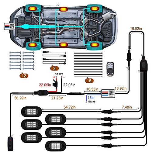 RGB LED Rock Lights (6 Pods / RGB)