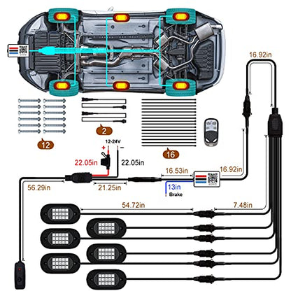 RGB LED Rock Lights (6 Pods / RGB)