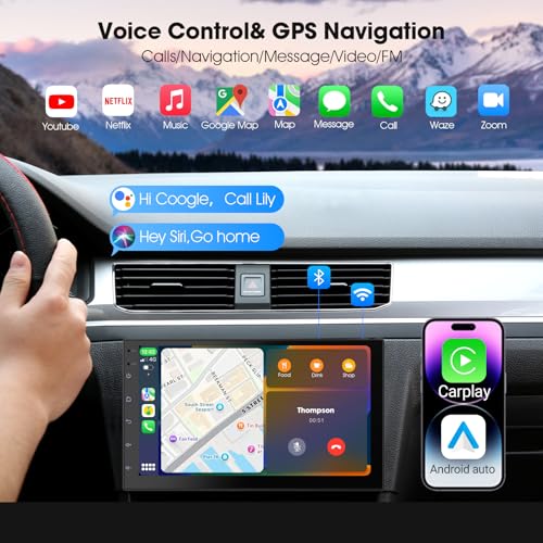 2 Din Car Radio with Wireless CarPlay & Android Auto (2+64G(With Backup Camera))