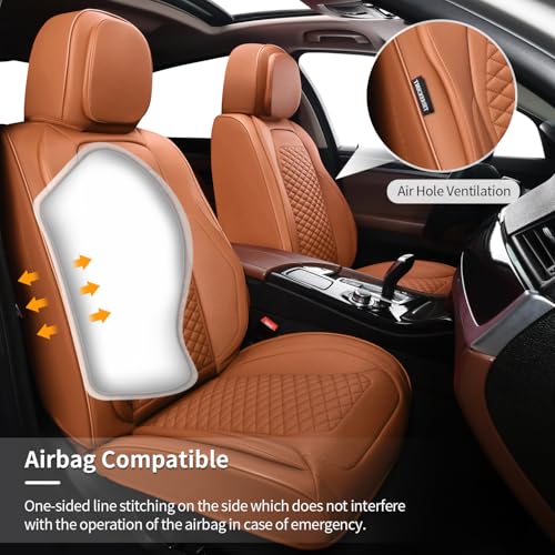 Car Seat Covers Full Set (2 Pack / Brown)