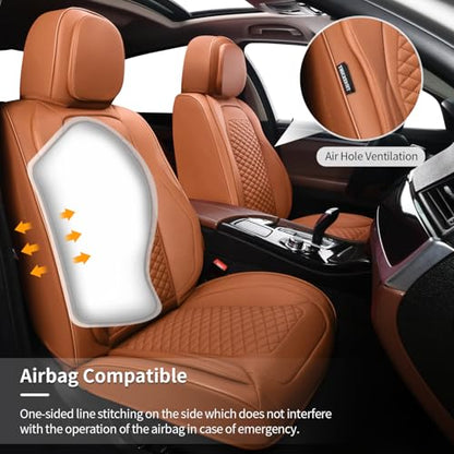 Car Seat Covers Full Set (2 Pack / Brown)