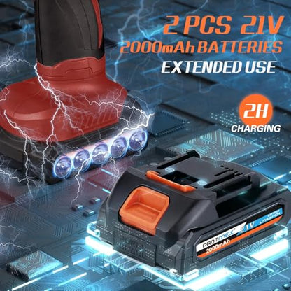 Cordless Car Buffer Polisher w (Red)