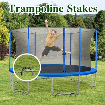 Rebar Stakes 12 Inch 20 Pack J Hook Ground Stakes Heavy Duty Chain Link Fence Stakes Galvanized Anchors Metal Tent Stakes for Wire Fencing Concrete Forming Trampolines Camping Canopies Shed Swing (J-12"x5/16"-20pcs)