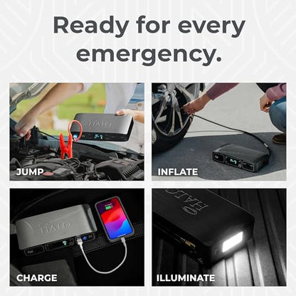 Bolt Air 58830 Portable Car Battery Jump Starter (Grey / Small Display)