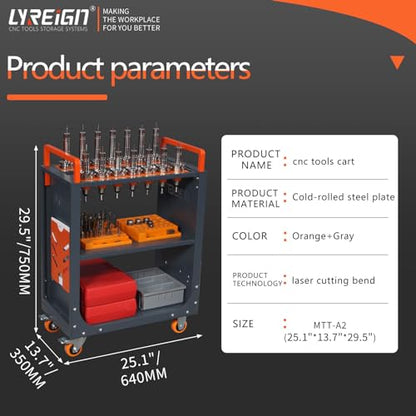 BT50 CNC Tool Holder Transfer Cart (BT50-10CAP)
