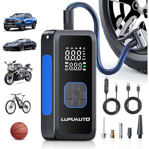 150PSI Portable Tire Inflator Air Compressor Digital Pump for Car Bike (6000mAh)
