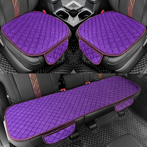 Car Seat Covers Universal Seat Covers for Car Accessories with Storage Pockets (Purple)
