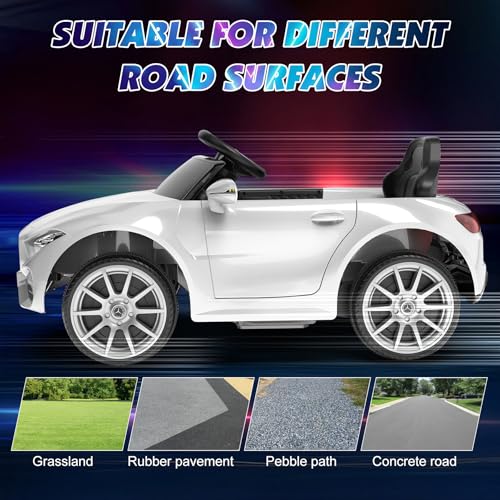 Battery Powered Electric Car Ride On Vehicle Double Doors (Sc-white)