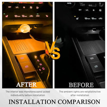 4PCS USB LED Car Interior Atmosphere Lamp (Multicolor Slow Flash)