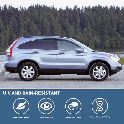 4PCS Rain Guards Window Visors Fits for 2007 (For 2007-2011 Honda CRV)