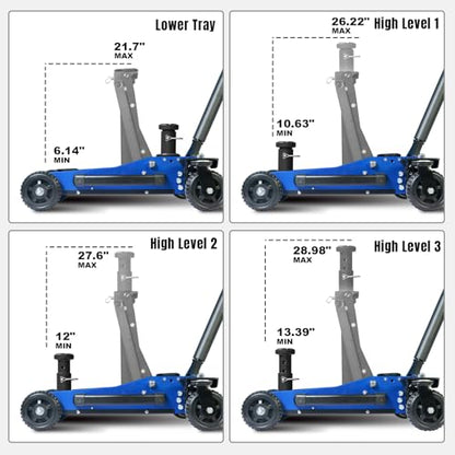 3 Ton Off Road Jack with Big Wheels (3 Ton Off Road / Blue and Black)