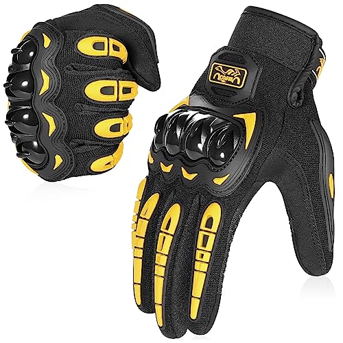 Motorcycle Gloves Breathable (10-yellow / Medium)