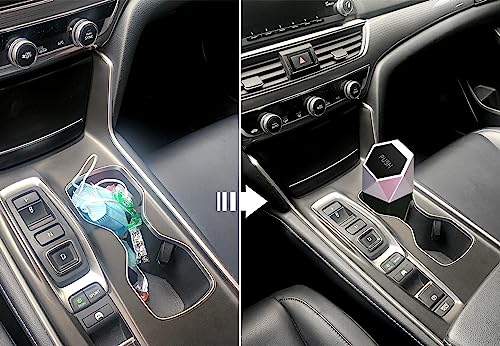 Car Trash Can Cup Holder (600ml x 2 / Silver)