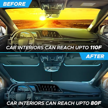 Car Windshield Sun Shade Foldable (Medium)