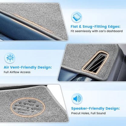 Gray Dash Cover Compatible with Nissan Frontier 2005 (Frontier 05-21(Gray))