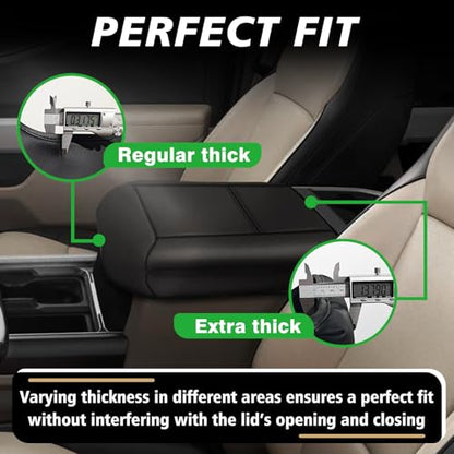 Armrest Cover for Ford F250 F350 F450 2023 (4) 23+ |F250/F350/F450| Bucket Seat, +Thick)