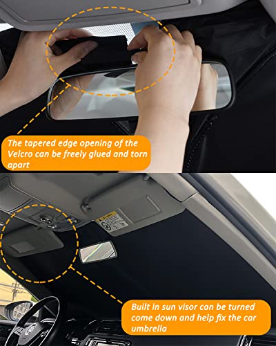 Front Windshield Sun Shade Compatible with 2020 (for Subaru Outback 2020-2024 - 3 Layer)