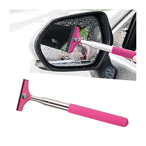 38.6 Inch Telescopic Mirror Squeegee (Pink/Black Flag)