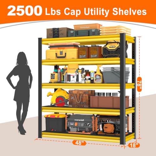 Metal Storage Garage Shelving (5T-YL-48"Wx18"D)