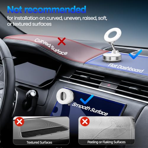 Magnetic Phone Holder for Car (White)