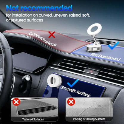 Magnetic Phone Holder for Car (White)
