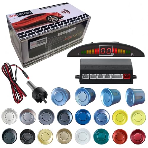 Parking Sensor Kit Backup Sensor Kit Reverse Sensor for Car 20 Color Options for Probes Adjustable Alarm Volume Professional Sensore de Reversa para Carro Safe Driving Assistant LightBlue (Light Blue)