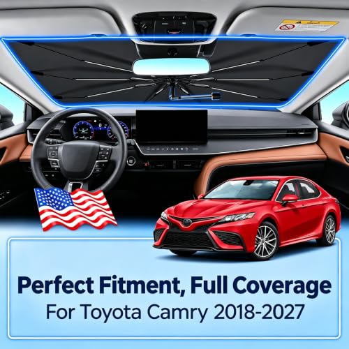 Windshield Sun Shade Umbrella for Toyota Camry 2018 (for Toyota Camry 2018-2027)