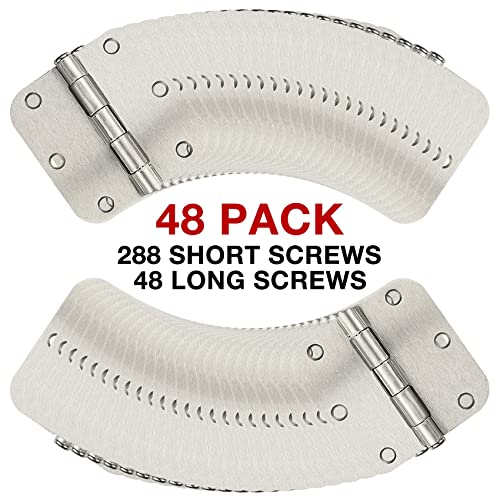 Rounded Door Hinges Brushed Nickel 3.5 Inch 5 (Satin Nickel-Rounded / 48 Pack)