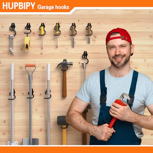 6 Pack Metal Garage Hooks (S Hook / Black S Hook)