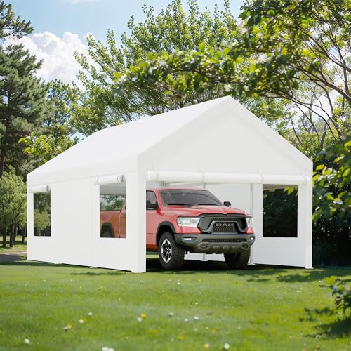 JY QAQA Carport (White / 12x20 FT)