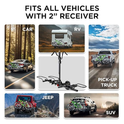 Young 200 lbs. Capacity Hitch Mounted 2 (2-BIKE RACK 200 LBS WITH LOCK)