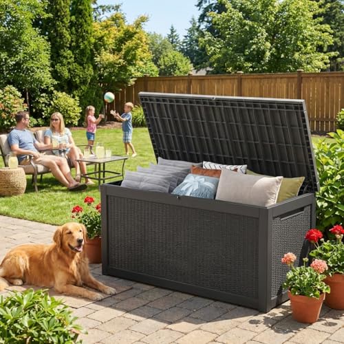 320 Gallon Resin Deck Box (Black / 320 Gallon)