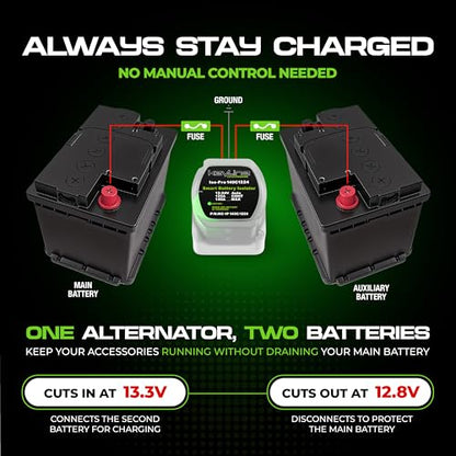 Dual Battery Isolator Kit 12V (140 AMP 12/24 Volt Kit)
