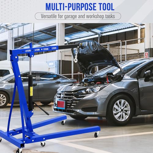 2 Ton Hydraulic Engine Hoist with Lever Stabilizer (with Lever / Blue)