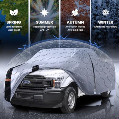 Multi Layer Ford F150 Truck Cover (W.Fit F-150(2008-2026) SuperCrew Cab SB / White Truck Cover)