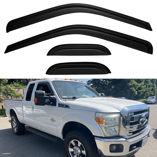 Window Visors Rain Guards for 1999 (1999-2016 F250-F450 supercab)