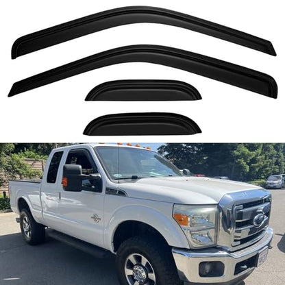 Window Visors Rain Guards for 1999 (1999-2016 F250-F450 supercab)
