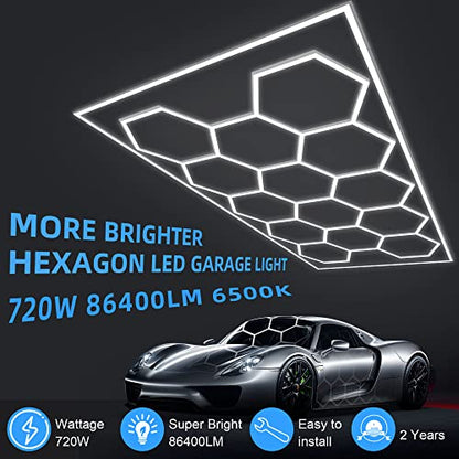 Hexagon Garage Light (14 HEX with Border)