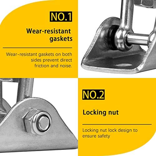 Heavy Duty Swing Hangers for Wooden Sets 2000 LB Capacity Hammock Hanger 360 Swivel Stainless Steel Swing Hardware Accessories 2 Packs for Porch Playground Yoga Heavy Bag (Black / 4 Packs)