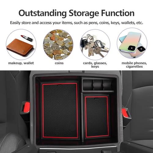2025 2026 Tacoma Center Console Organizer Fit for 2024 2025 2026 Tacoma Accessories Armrest Storage Box Armrest Organizer Insert Tray Armrest Console Organizer