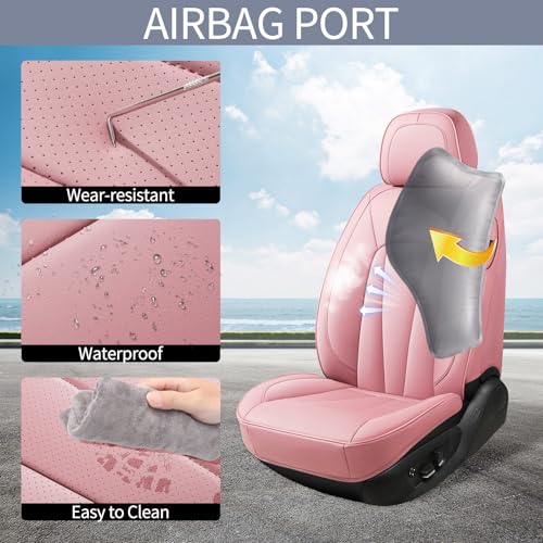 Cute Car Seat Covers (Front Pair / Pink)
