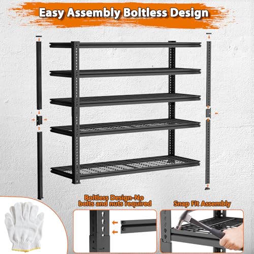 Storage Shelves Heavy Duty (5 Tier 48"W x 18"D x 72"H)