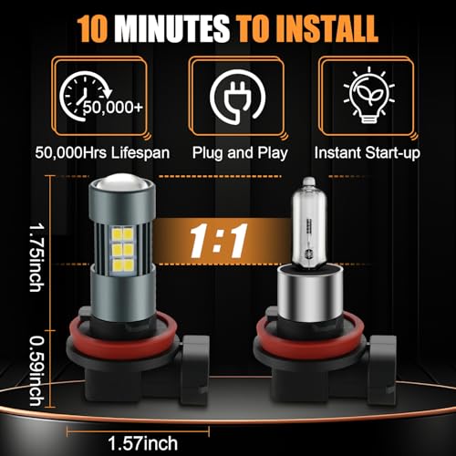 H11 LED Fog Light Bulbs (H11/H8/H16)