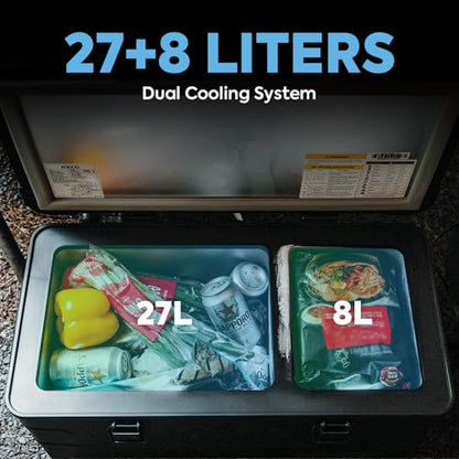APL35 Dual Zone Portable Fridge Freezer (35 Liters / Black)