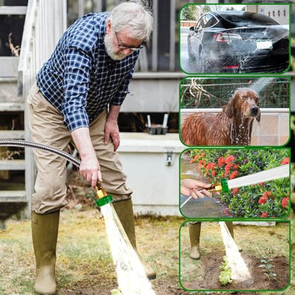 Metal Short Garden Hose 3 ft (3 Feet / Style A)