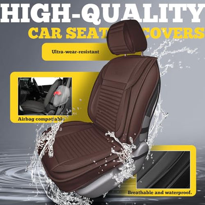 Front Car Seat Covers (Brown / Front)