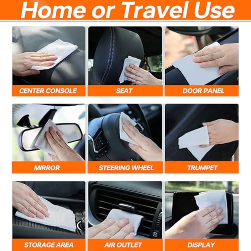 Car Wipes Extra Large 8" x 8" Wipes for Car Interior
