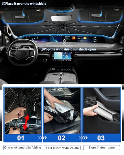 for 2026 2027 Lincoln Navigator Car Windshield Sun Shade Umbrella for 2025 (2025-2027 Navigator)