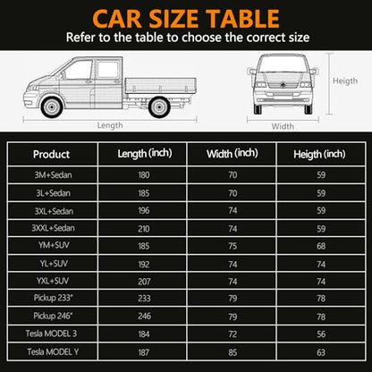 Pickup Truck Cover (Black / Truck-246")